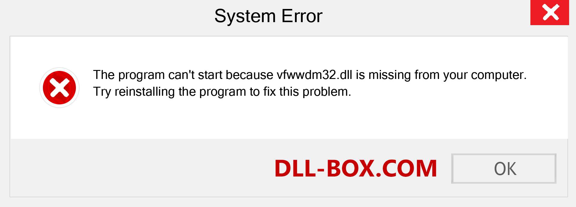  vfwwdm32.dll file is missing?. Download for Windows 7, 8, 10 - Fix  vfwwdm32 dll Missing Error on Windows, photos, images